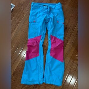 Burton Light Blue and Pink Ski Pants